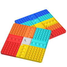 Wholesale big size fidget toy Rainbow Chess Board Push Bubble Fidget stress relief Sensory Toys